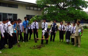 Planting tree in Savanakhit