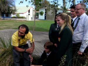 planting tree in Melvile High school