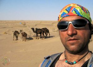 Cycling through the heart of central desert in Iran