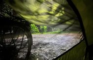 A night under rain by the river